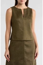 Sleeveless Faux Suede Top by Max Studio at Nordstrom Rack